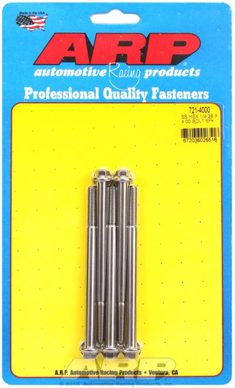 ARP ARP 1/4"-28 x 4.000 hex SS bolts (721-4000) SR
