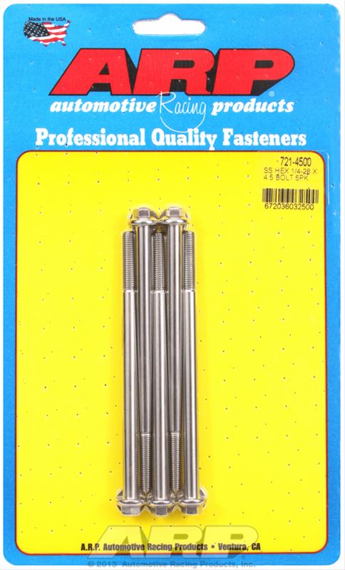 ARP ARP 1/4"-28 x 4.500 hex SS bolts (721-4500) SR