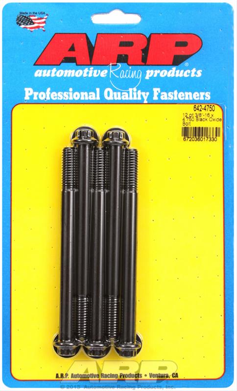 ARP ARP 3/8"-16 x 4.750 12pt black oxide bolts (642-4750) SR