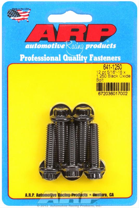 ARP ARP 5/16"-18 x 1.250 12pt black oxide bolts (641-1250) SR