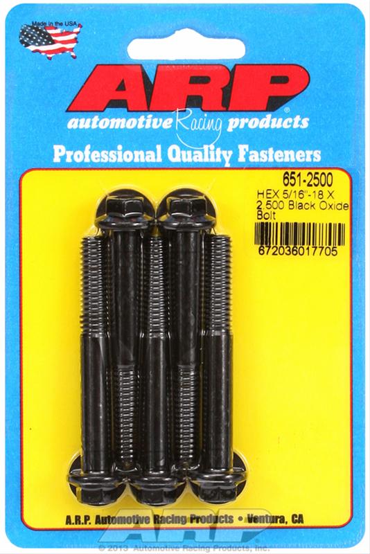 ARP ARP 5/16"-18 X 2.500 hex black oxide bolts (651-2500) SR