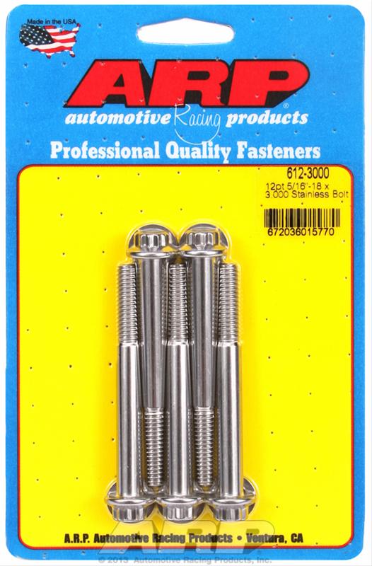 ARP ARP 5/16"-18 x 3.000 12pt SS bolts (612-3000) SR