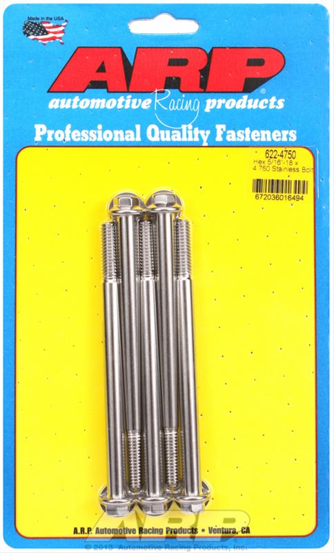 ARP ARP 5/16"-18 x 4.750 hex SS bolts (622-4750) SR