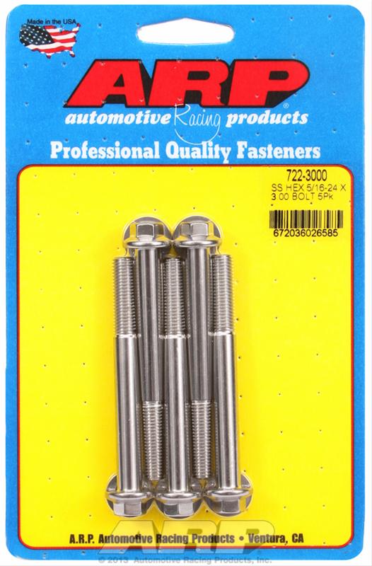 ARP ARP 5/16"-24 x 3.000 hex SS bolts (722-3000) SR