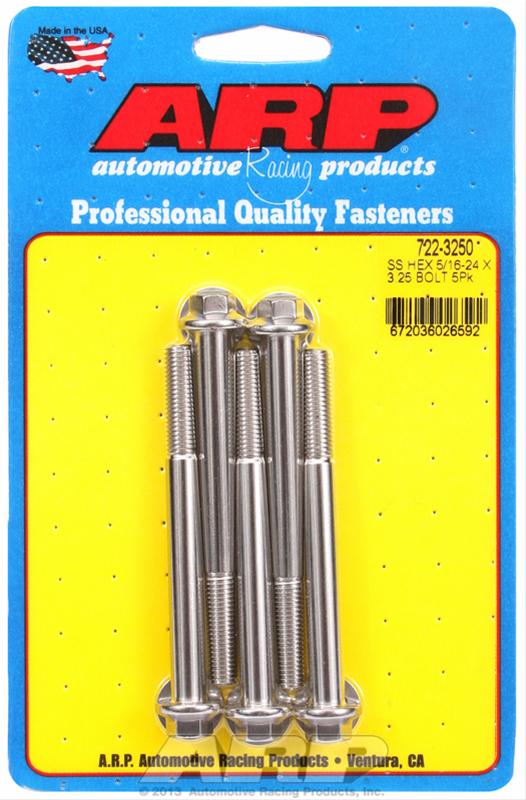 ARP ARP 5/16"-24 x 3.250 hex SS bolts (722-3250) SR