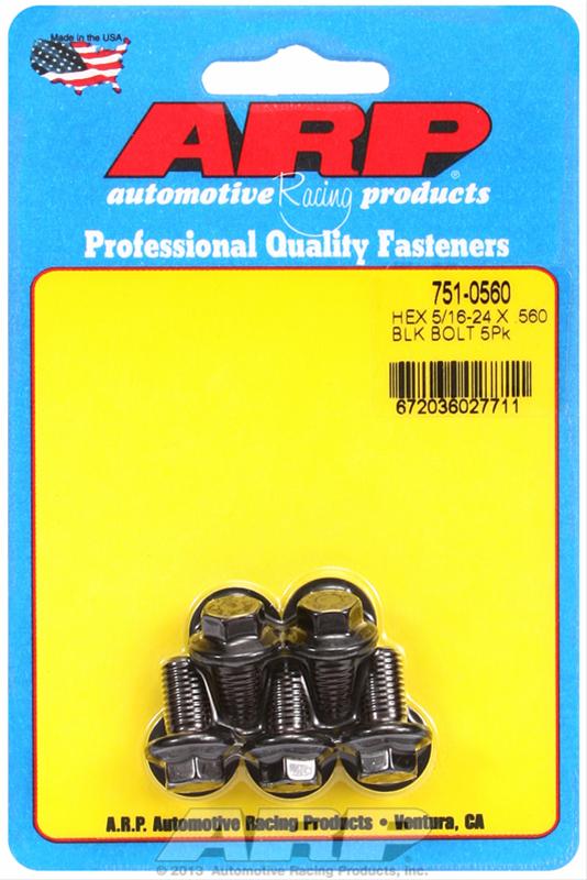ARP ARP 5/16"-24 x .560 hex black oxide bolts (751-0560) SR
