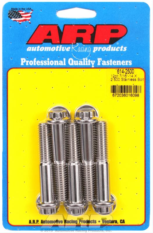 ARP ARP 7/16"-14 X 2.500 12pt 1/2 wrenching SS bolts (614-2500) SR