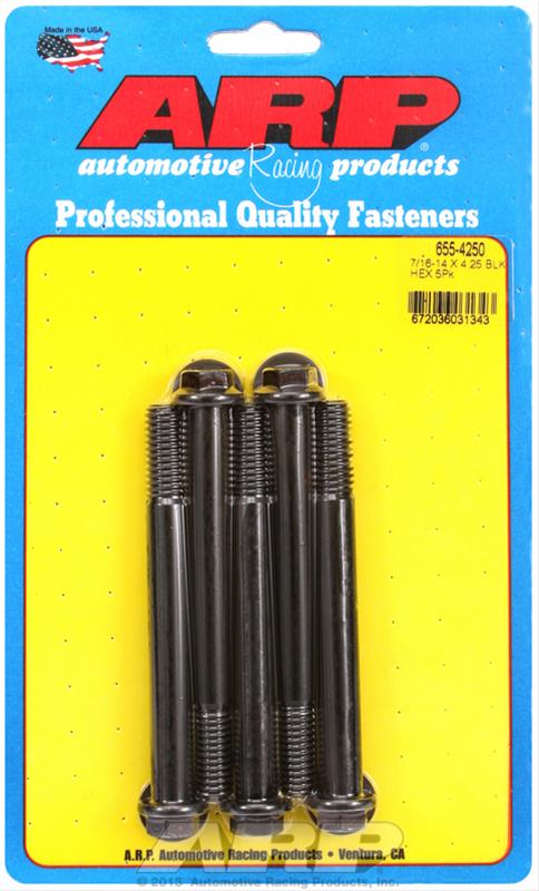 ARP ARP 7/16"-14 X 4.250 hex 1/2 wrenching black oxide bolts (655-4250) SR