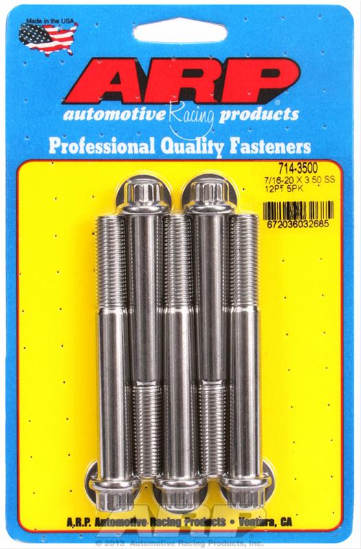 ARP ARP 7/16"-20 x 3.500 12pt SS bolts (714-3500) SR