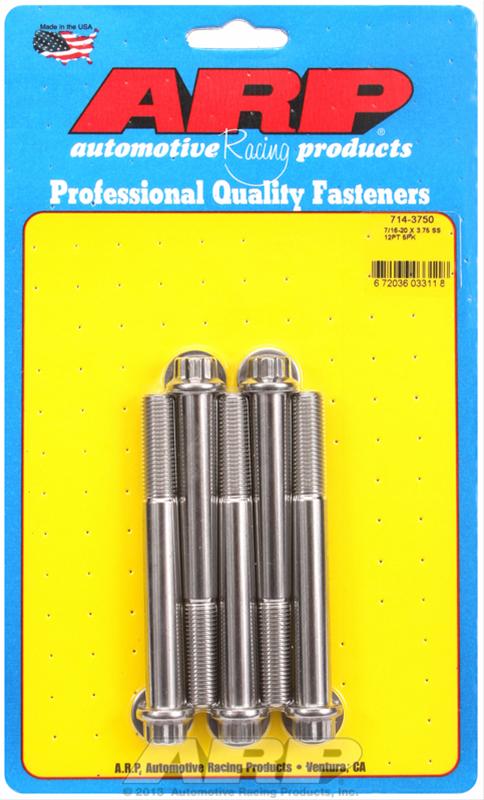 ARP ARP 7/16"-20 x 3.750 12pt SS bolts (714-3750) SR