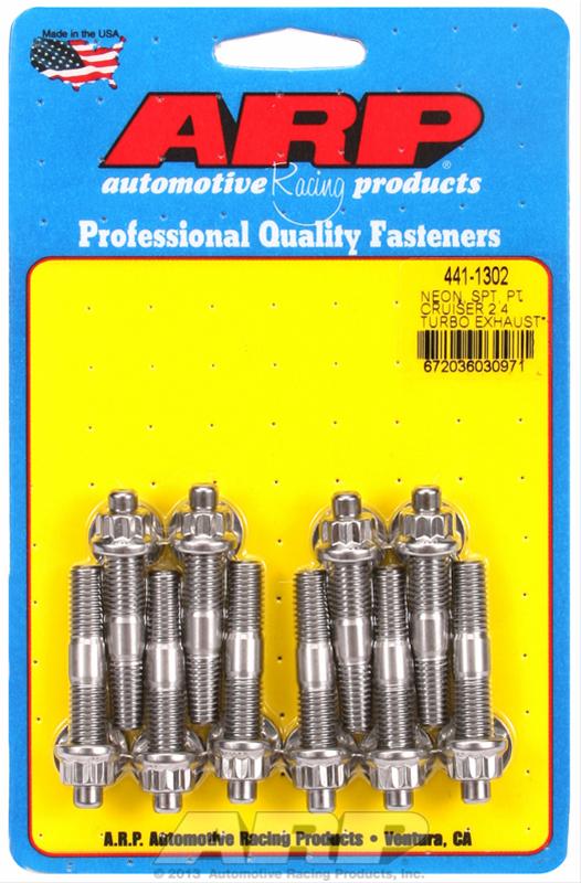 ARP Chrysler s s l l Neon, Spt, PT Cruiser 2.4 turbo – Exhaust Manifold Stud Kit Dodge Neon SRT4 SRT-4 PT Cruiser 2.4L Turbo (441-1302)