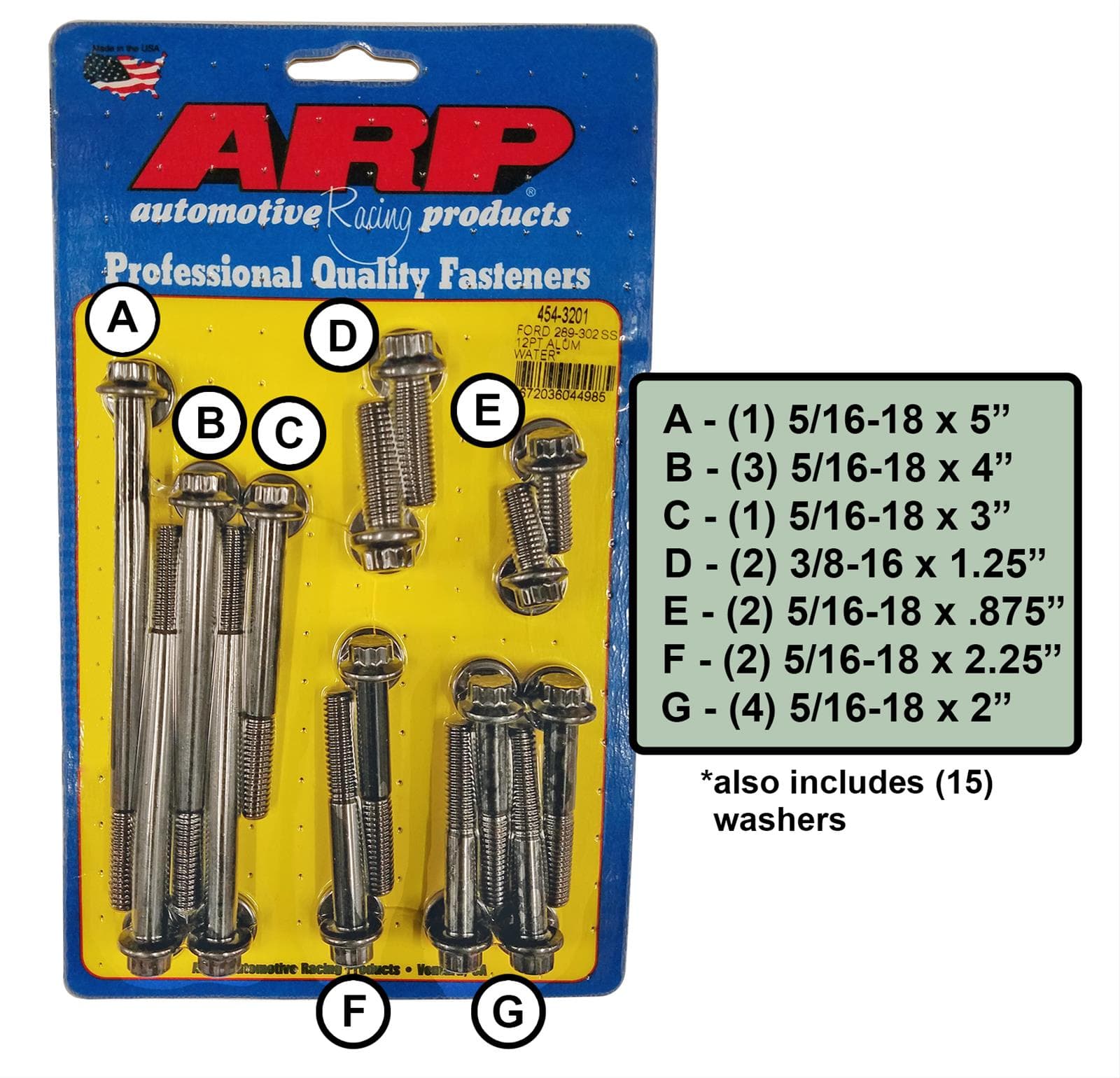ARP ARP Ford 289-302 SS 12pt aluminum water pump and front cover (454-3201) SR