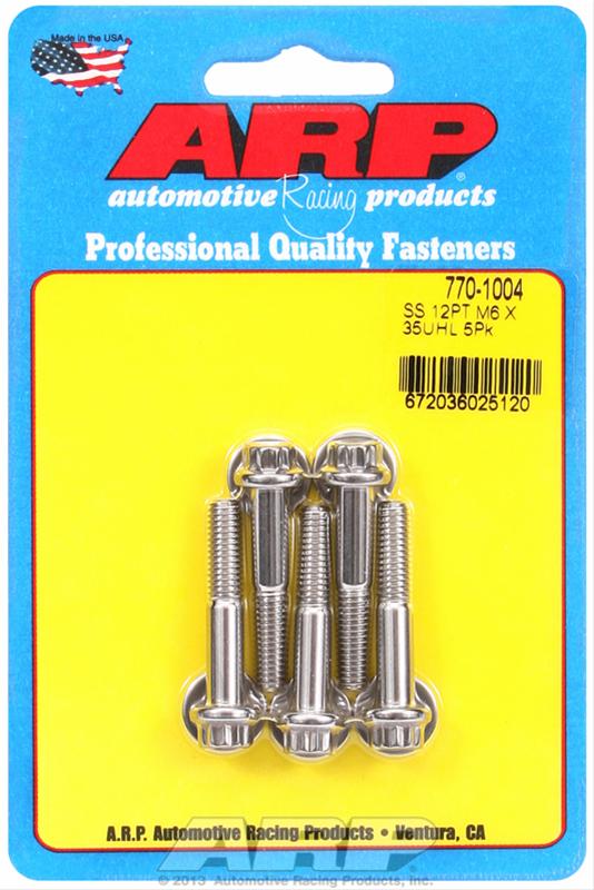 ARP ARP M6 x 1.00 x 35 12pt SS bolts (770-1004) SR