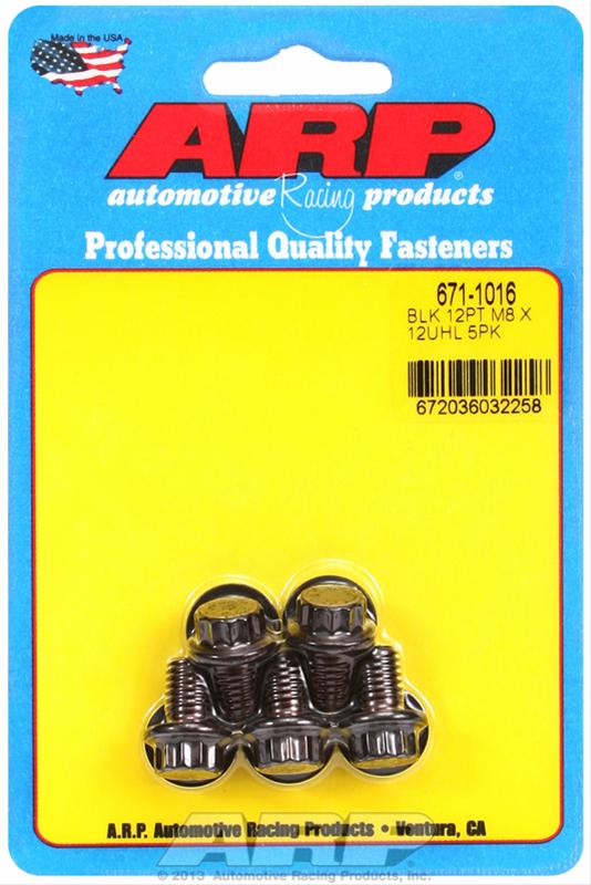 ARP ARP M8 x 1.25 x 12  12pt black oxide bolts (671-1016) SR