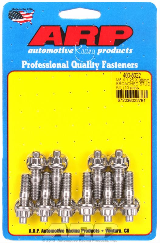 ARP ARP M8 X 1.25 X 38mm broached stud kit - 10pcs (400-8022) SR