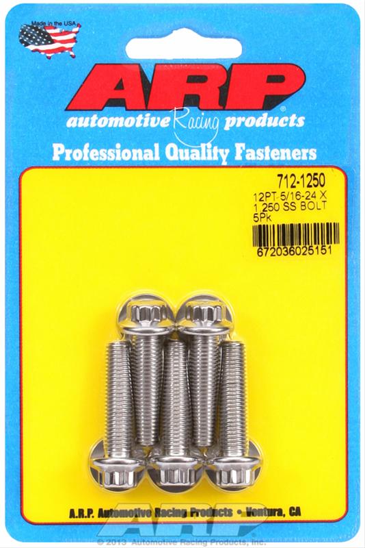 ARP Fasteners CLEARANCE ARP 5/16"-24 x 1.250 12pt SS bolts (712-1250) SR