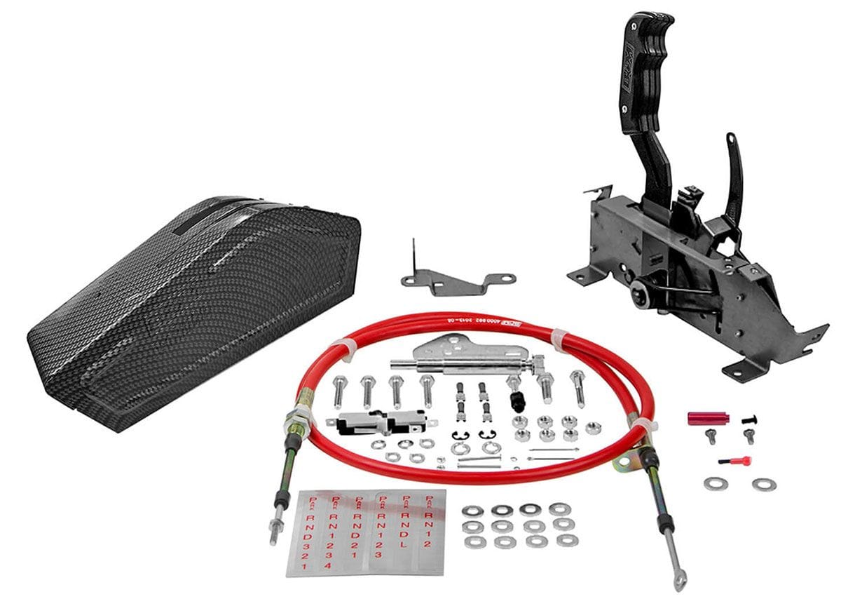 B&M Fits 3 & 4 speed GM, Ford & Chrysler transmissions, Pistol grip, Blac B&M Stealth Pro Ratchet Shifter BM81119 SR