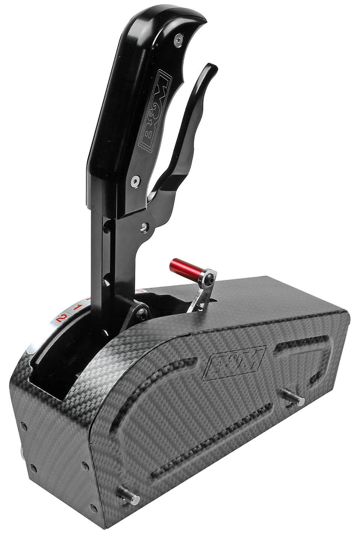 B&M Fits GM 3 & 4 speed Automatic Transmissions, Black anodised finish wi B&M Stealth Magnum Grip Pro Stick Shifter BM81059 SR