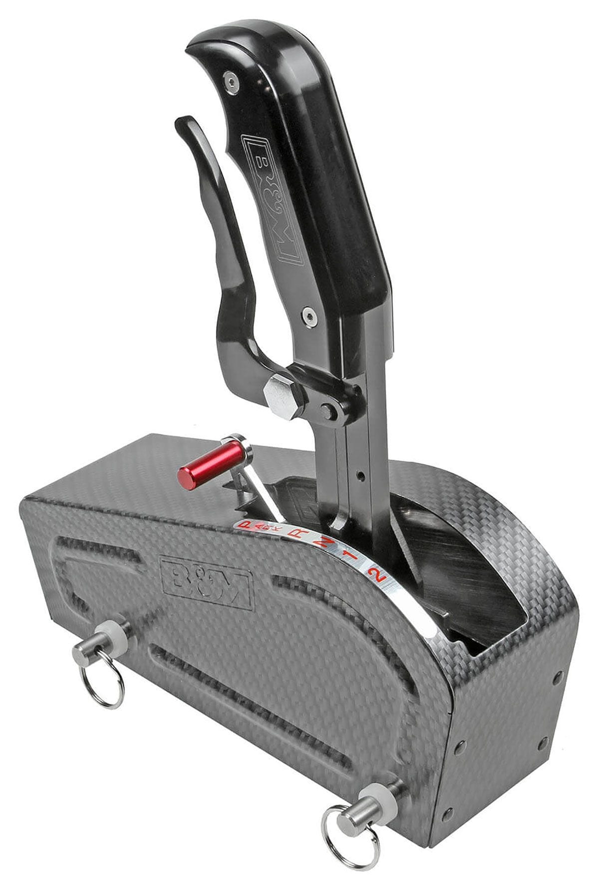 B&M Fits GM 3 & 4 speed Automatic Transmissions, Black anodised finish wi B&M Stealth Magnum Grip Pro Stick Shifter BM81059 SR