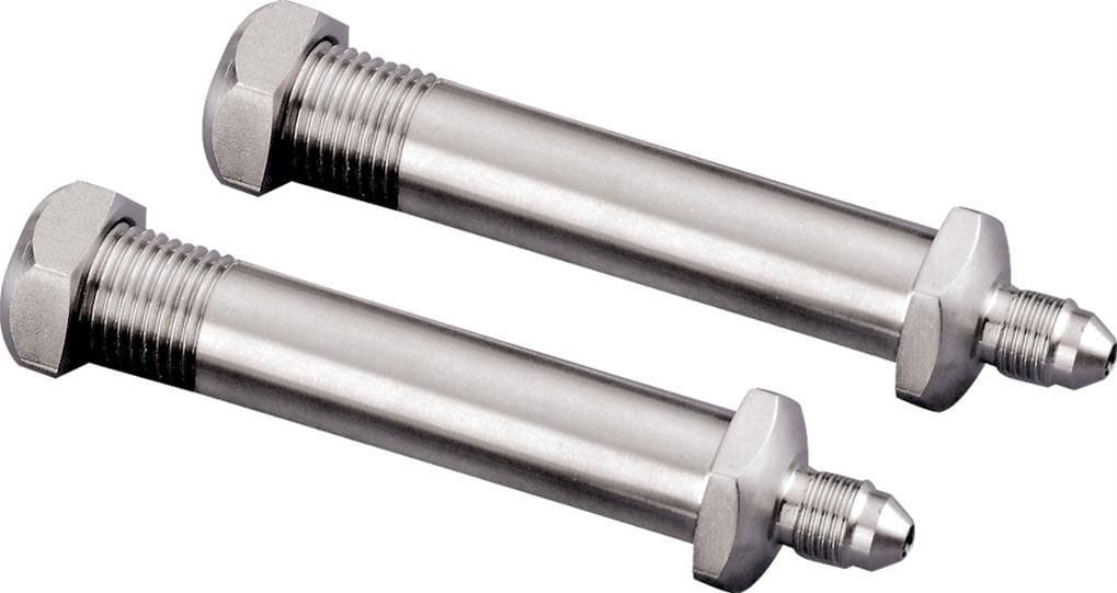 BILLET -3AN x 1/8" NPT, Short Suit 2" Wide Rails (Pair) Billet Specialties Thru-Frame Fittings S/S BS66210 SR