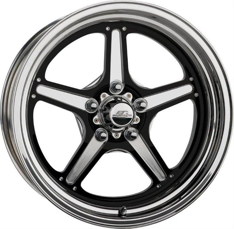 BILLET 5 x 4.5" Bolt Circle with 2.25" Backspace Billet Specialties Street Lite Wheel 15" x 4" - Black BSBRS035406522N SR