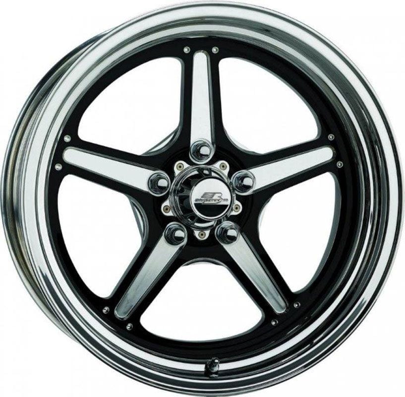 BILLET 5 x 4.75" Bolt Circle with 4.5" Backspace Billet Specialties Street Lite Wheel 15" x 10" - Black BSBRS035106145N SR