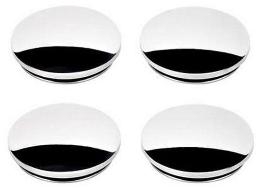 BILLET Plain Finish Suit Legacy & Dragster Rims (Set Of 4) Billet Specialties Replacement Knock-Off Center Caps - Polished BS50020 SR