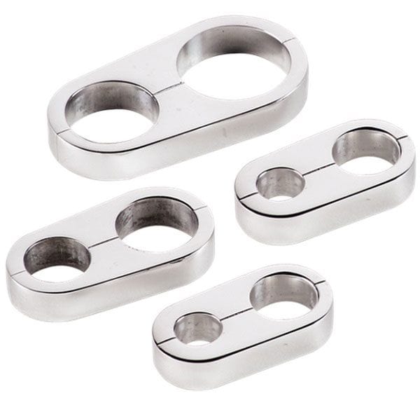 Billet Specialties Suit -8 (.625" O.D) & -10 (.781" O.D) Braided AN Hose Billet Specialties Hose Separators - Polished BS68325 SR