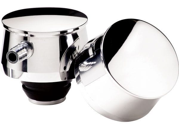 BILLET Suit Covers With 1" Hole, Grommet Included Billet Specialties Round Valve Cover Breather Plain - Polished BS20125 SR
