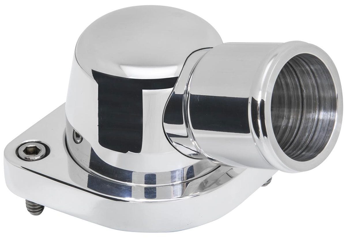BILLET Suit GM LS Series, 15° Swivel Billet Specialties Thermostat Housing - Polished BS90334 SR