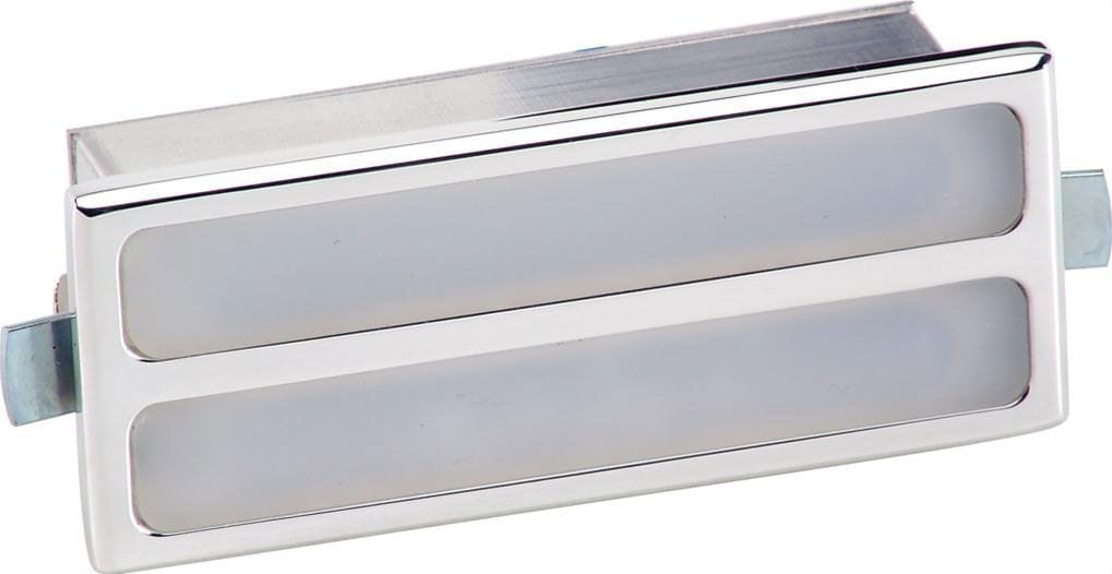 BILLET With Clear Lense, 1-1/4 H x 3-5/8 W x 1-1/16 D (Each) Billet Specialties Rectangle Interior Light - Polished BS60120 SR