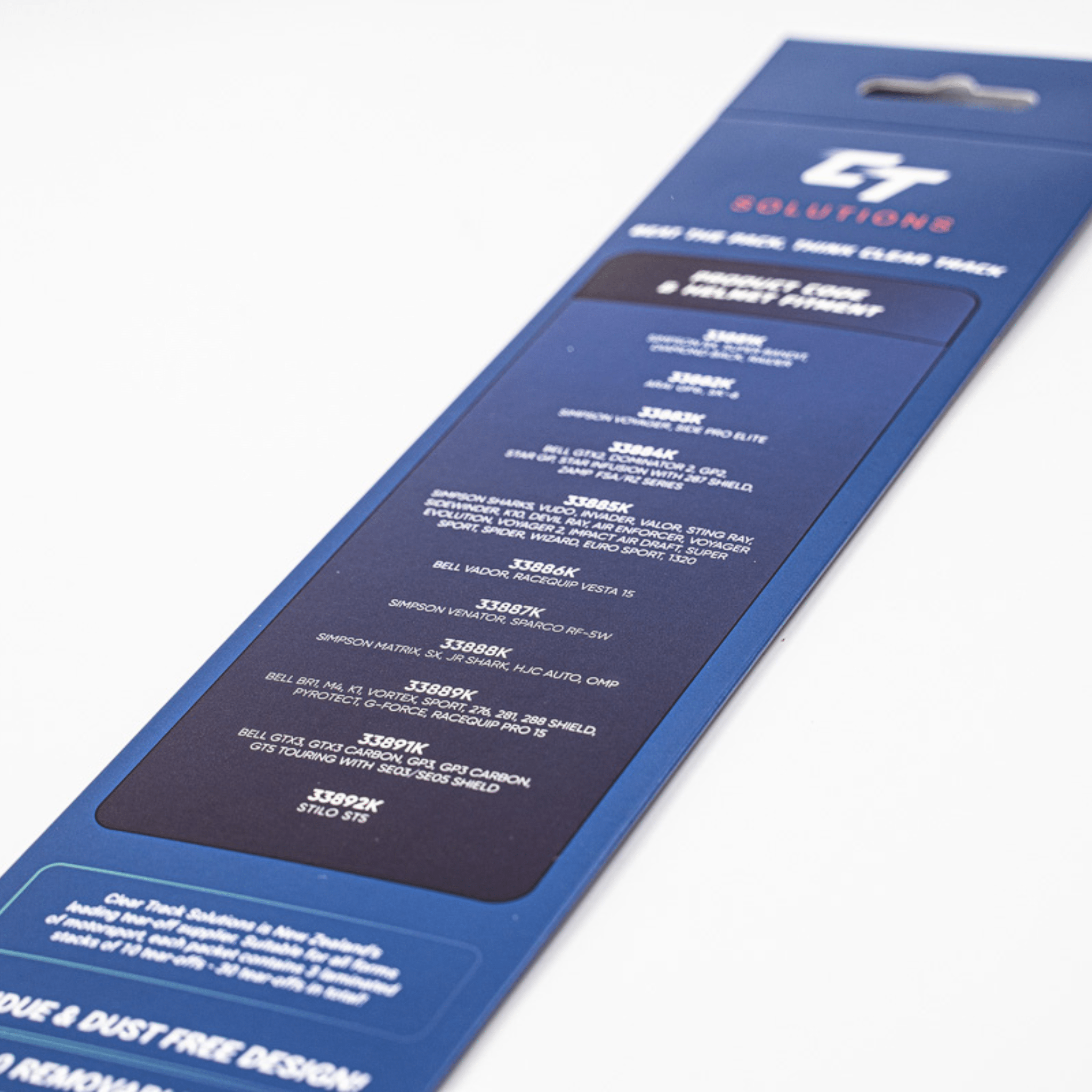 Clear Track Solutions CTS Laminated Tear Offs for RaceQuip Pro 15 (CTS-33889C2) SR
