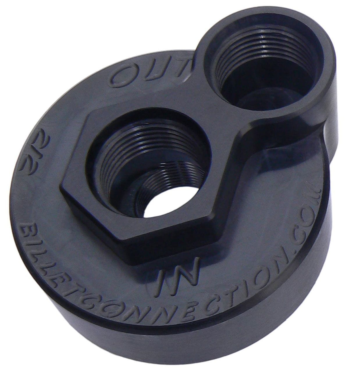 CLEARVIEW Suit Ford Late Model with 22mm Thread Clear View Filtration -12AN Billet Oil Block Adapter Kit - Black Anodised CV212-B SR