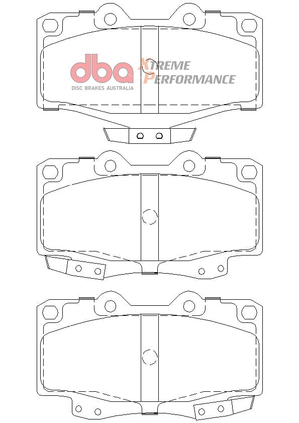DBA Drum Brake Pad to suit Toyota Land Cruiser 90-07 DBA XP PERFORMANCE Front SR