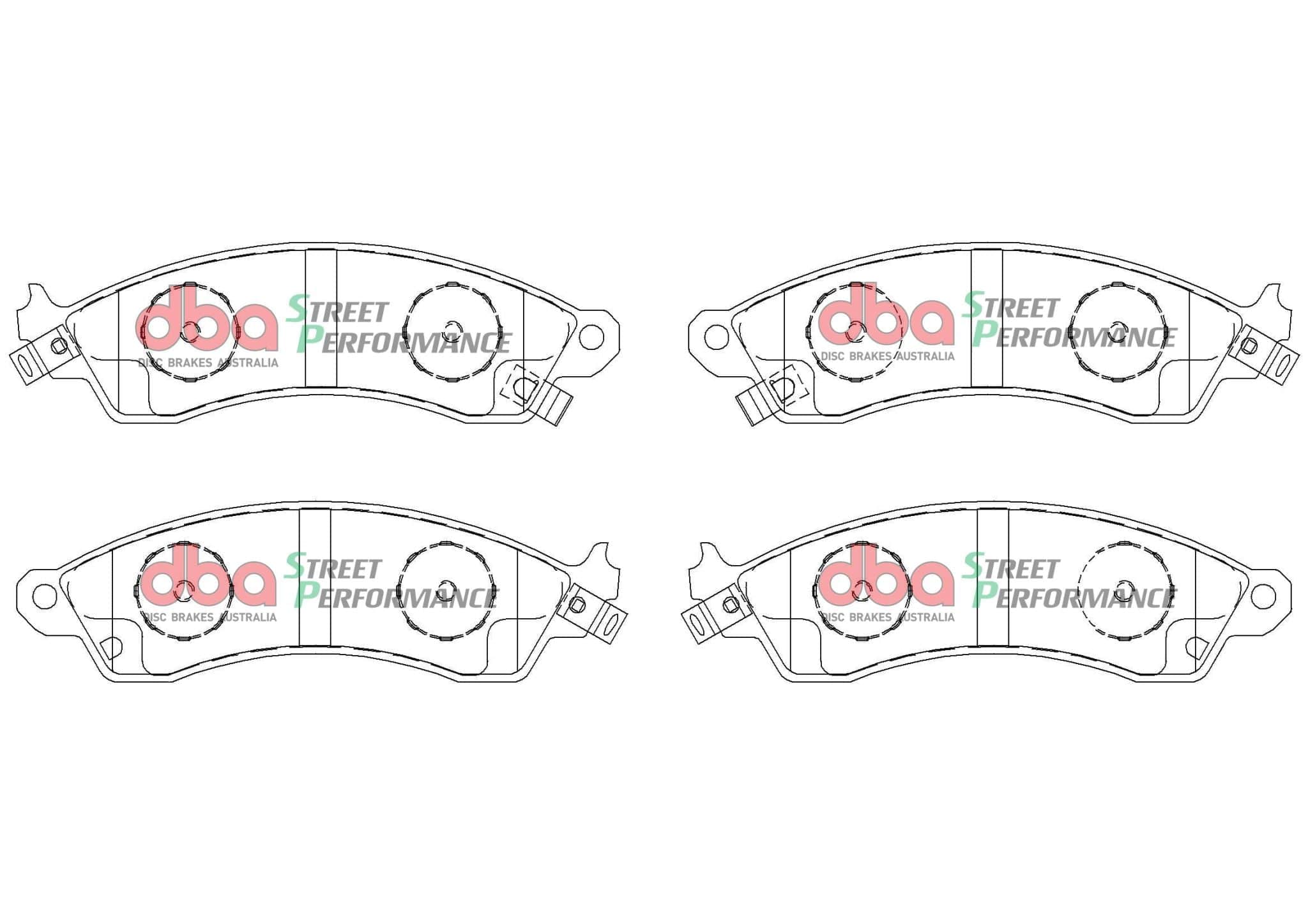 DBA Drum Ford Australia Tickford TS 50 AU 01-02 DBA SP PERFORMANCE Front Brake Pad SR