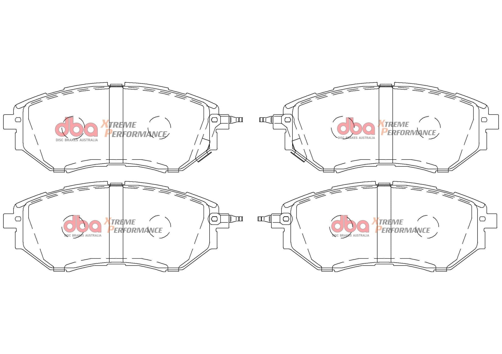 DBA Drum Subaru Tribeca B9 07-13 DBA XP PERFORMANCE Front Brake Pad SR