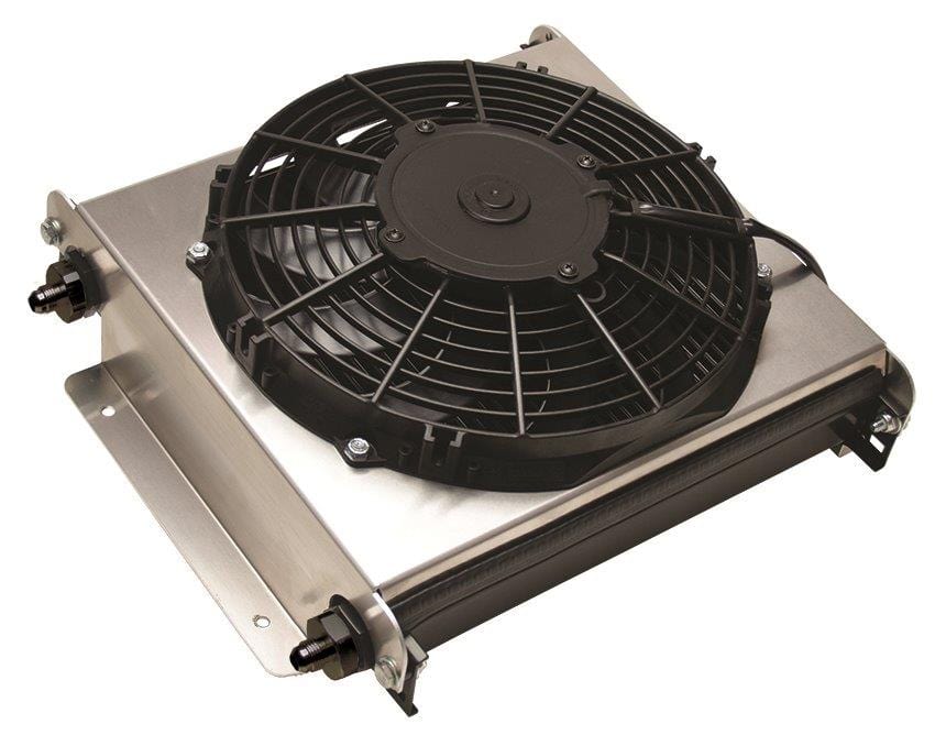 Derale -6AN Male Derale 40 Row Hyper Cool Extreme Cooler with 10" Fan, 14.875" x 13" x 5.625" DP13870 SR