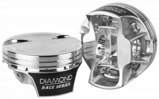 Diamond Diamond Diamond LS Dish Top Forged Pistons with Rings (D21537-RS) SR