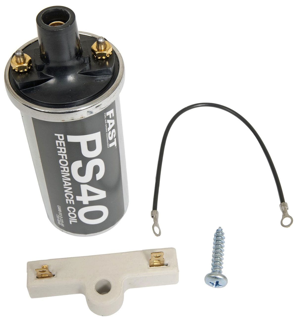 FAST Round Canister Style, Nickle Plated Finish FAST PS20 Ignition Coil FAST730-0040 SR