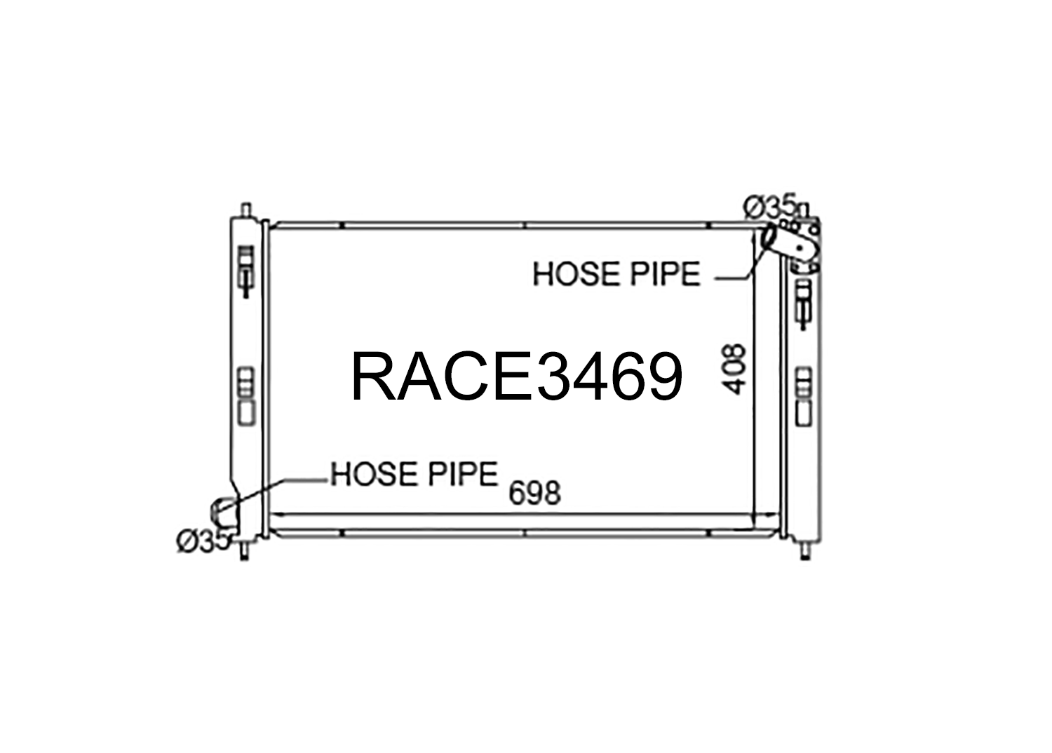 Fenix Cooling Performance Radiator Mitsubishi Lancer Evo X 4B11T 2007-2016 SR