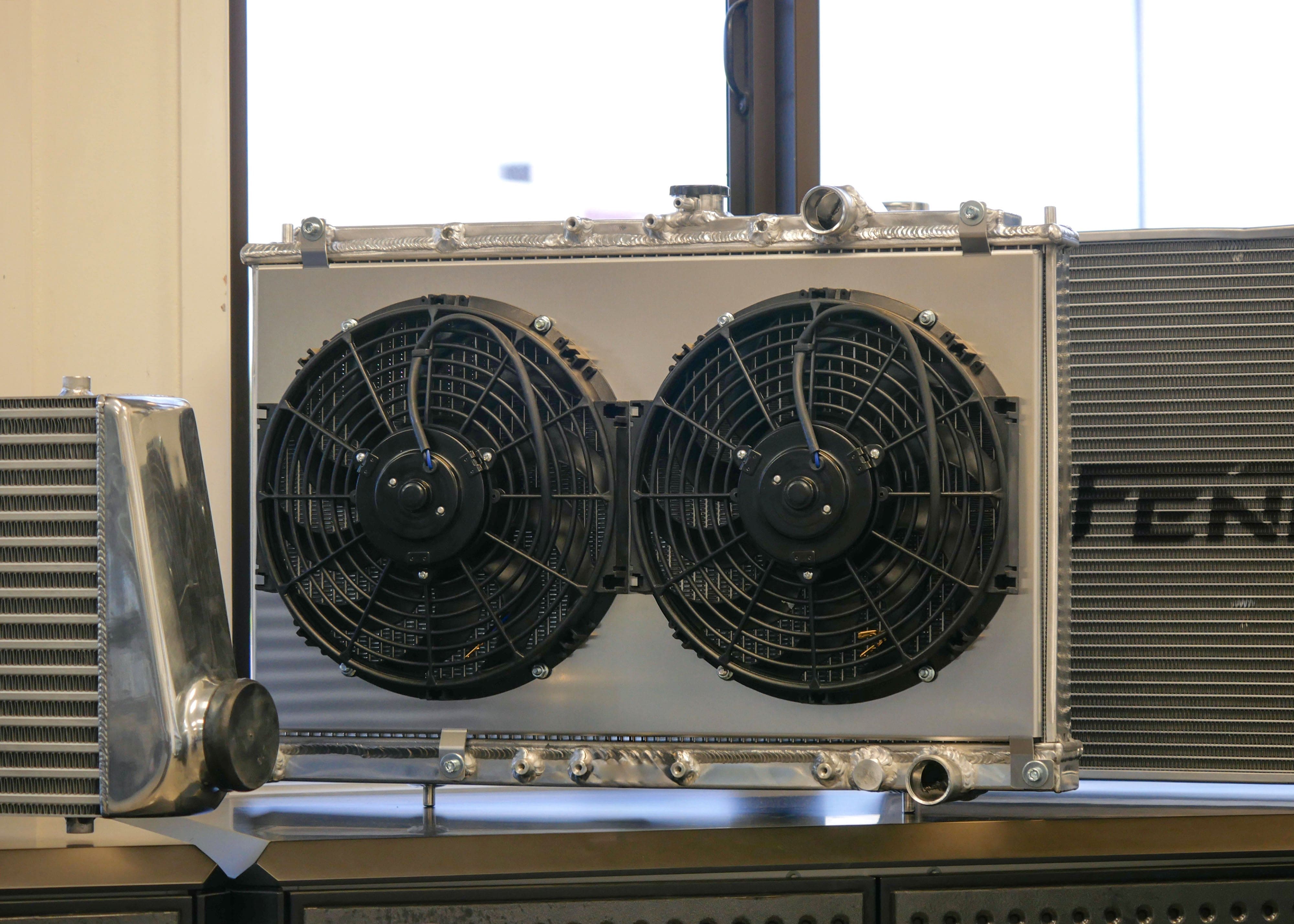 Fenix Cooling Performance Radiator Polished / With Mitsubishi Lancer Evo I, II & III 4G63 1992-1996 SR