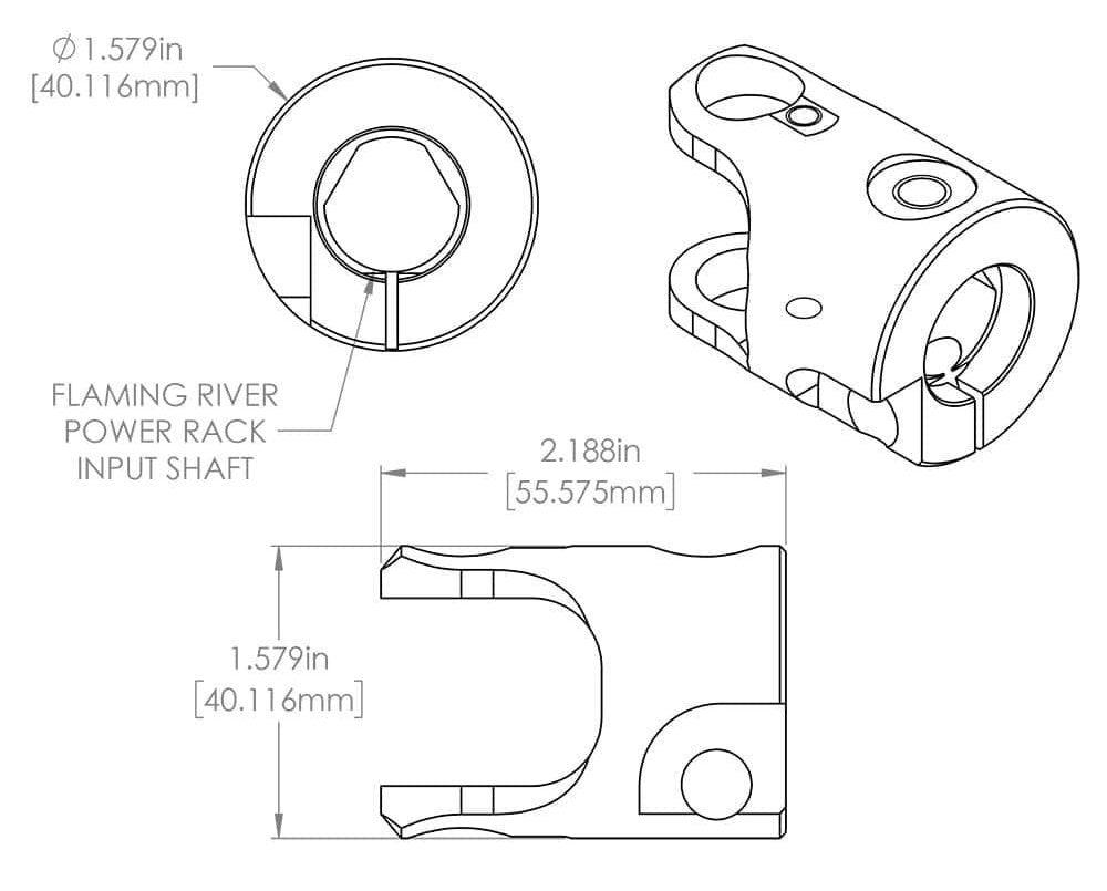 FLAMING FR Pyramid x 3/4"DD Flaming River Billet Universal Joint FR1789P SR