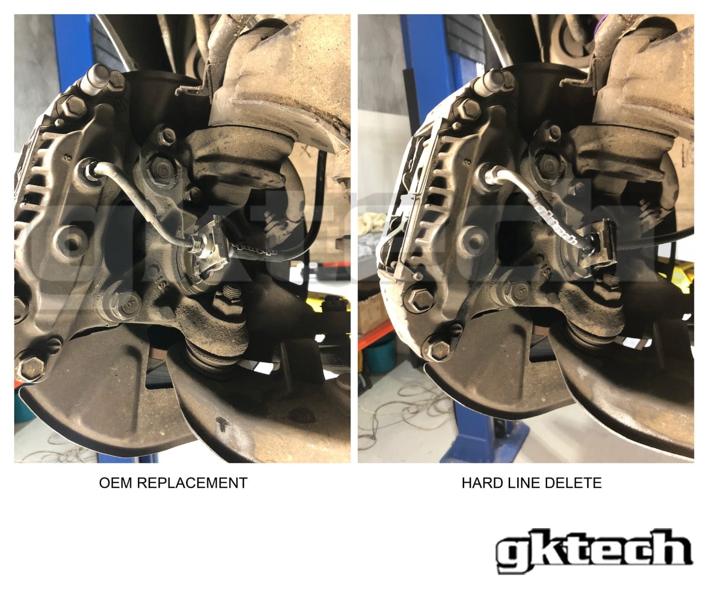 GKTECH Rear only Hard line delete Z32 300zx braided brake lines SR