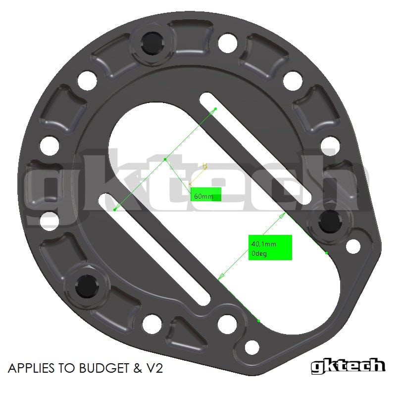 GKTECH S-chassis offset camber strut tops SR