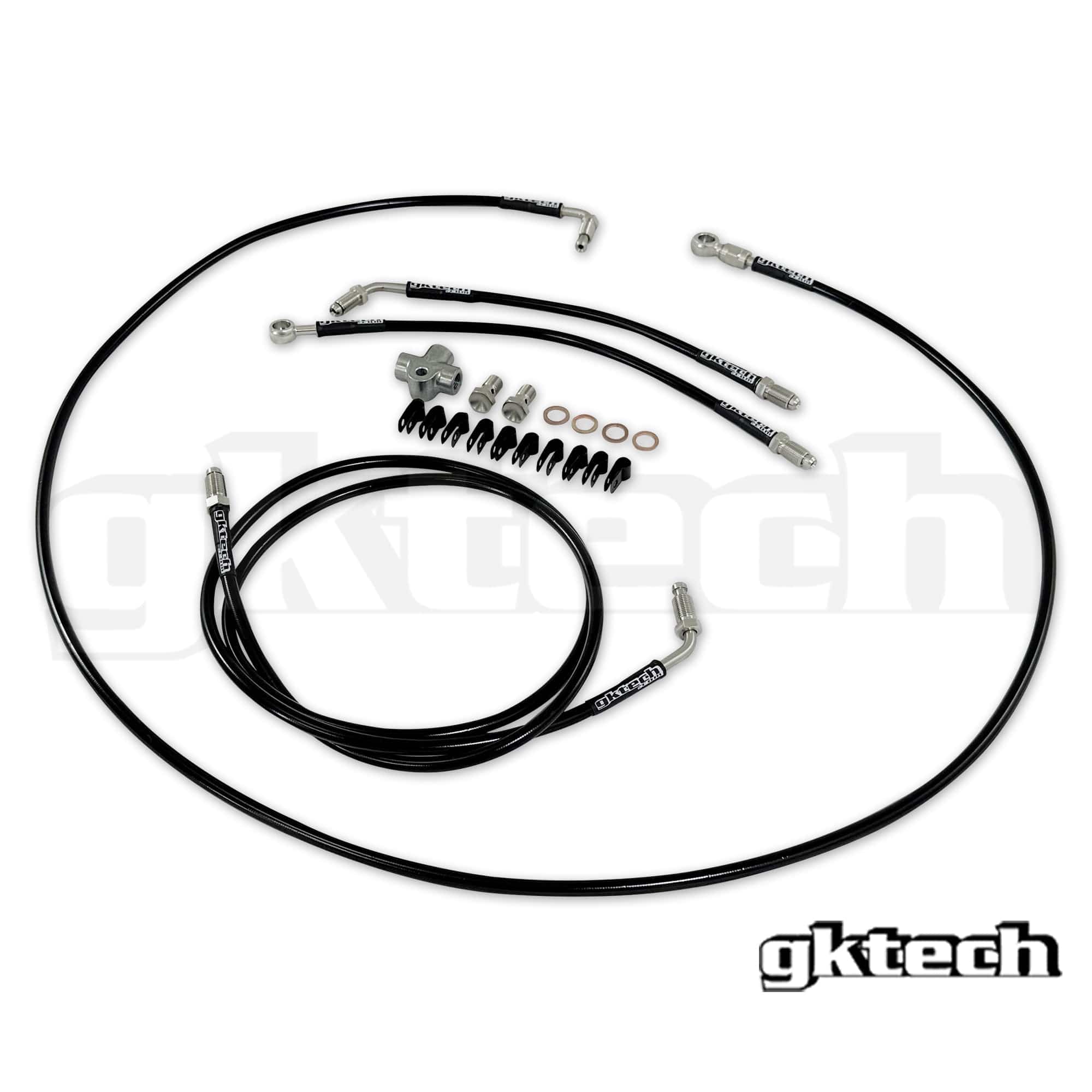 GKTECH Stainless steel braided teflon lined ABS Delete kit SR