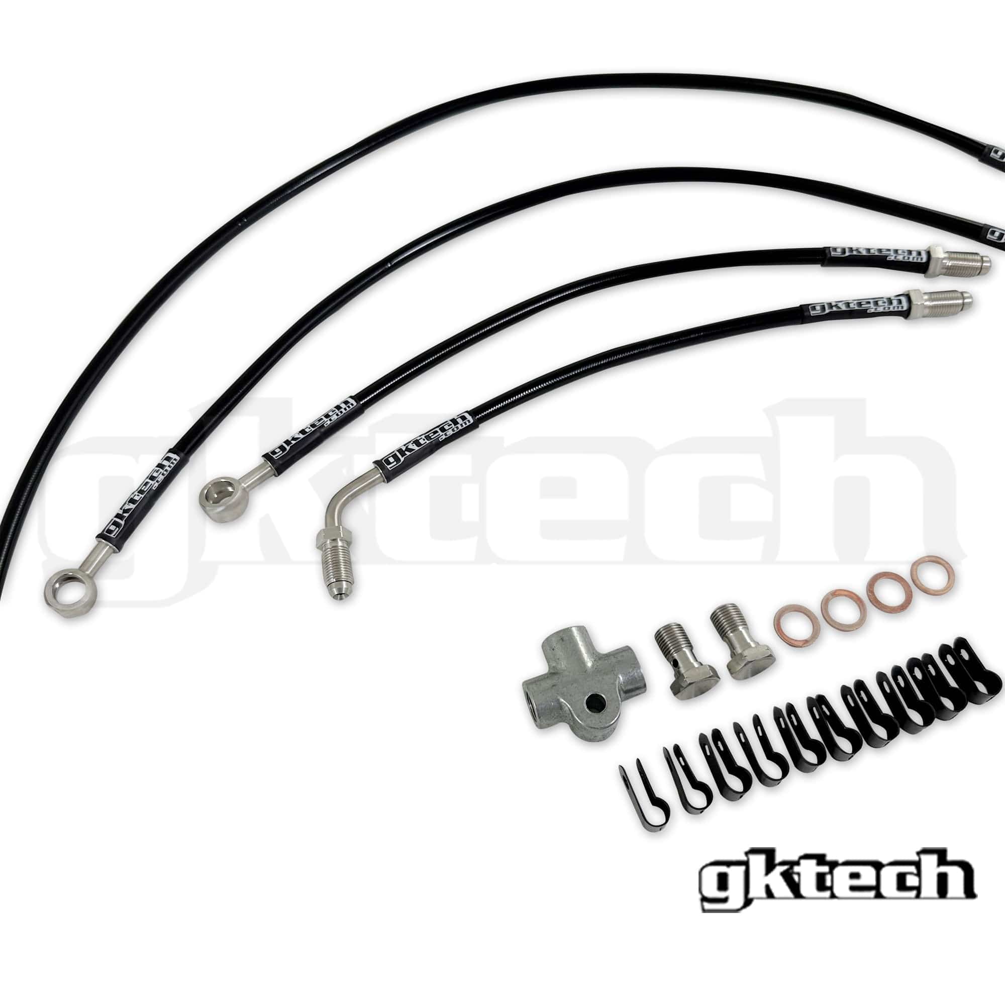 GKTECH Stainless steel braided teflon lined ABS Delete kit SR