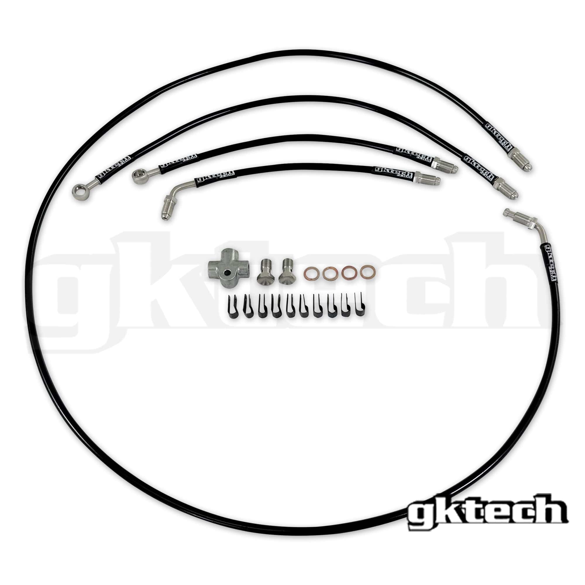 GKTECH Stainless steel braided teflon lined ABS Delete kit SR