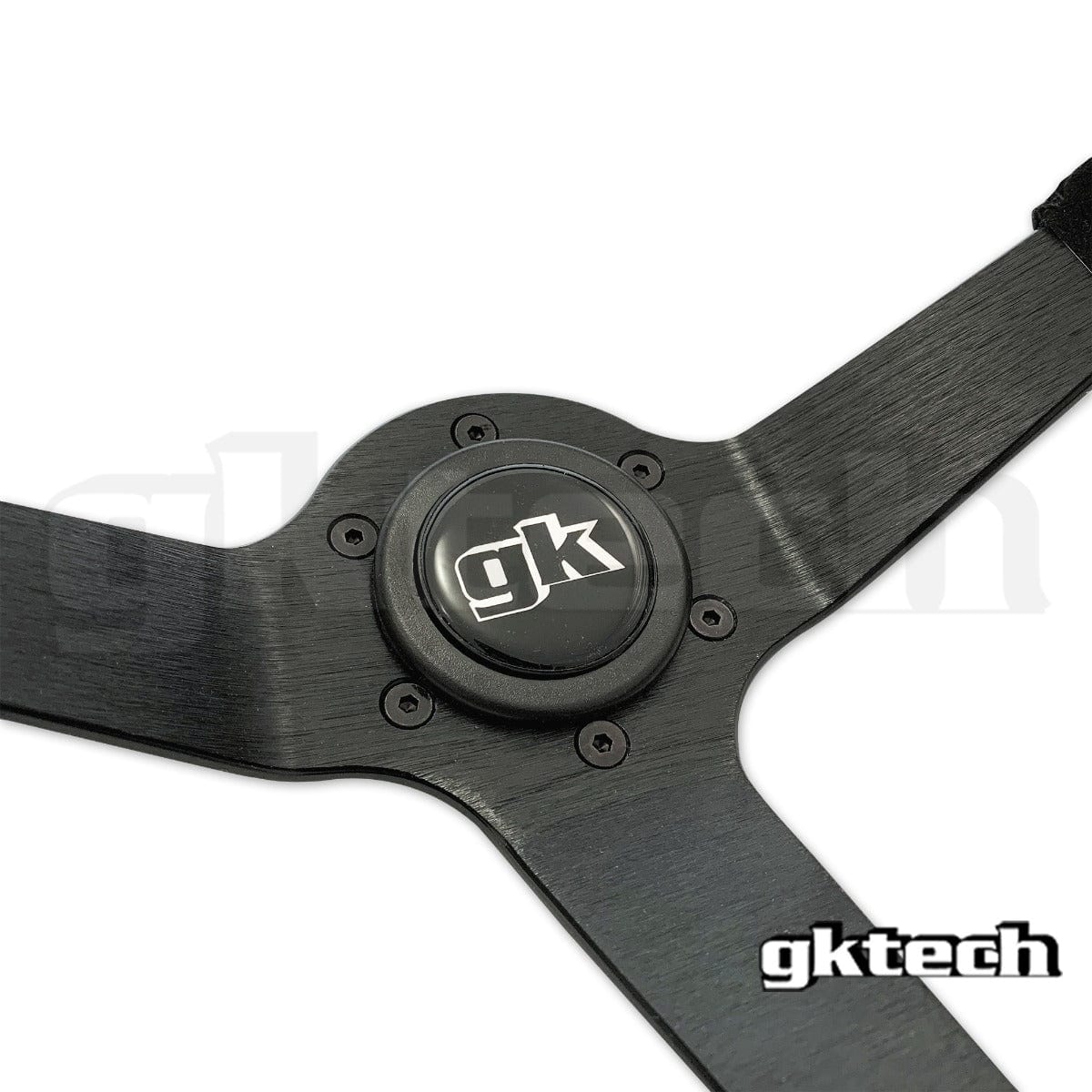 GKTECH Steering wheel 350mm Deep dished perforated leather SR
