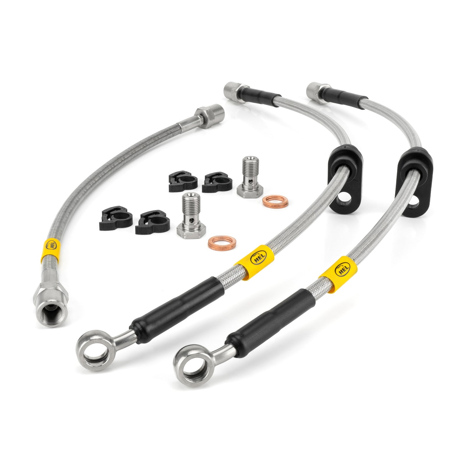Hel Performance Braided Brake Lines - Car Ford Capri MK3 2.0 1978-1988 Brake Lines HEL Stainless Steel Braided SR