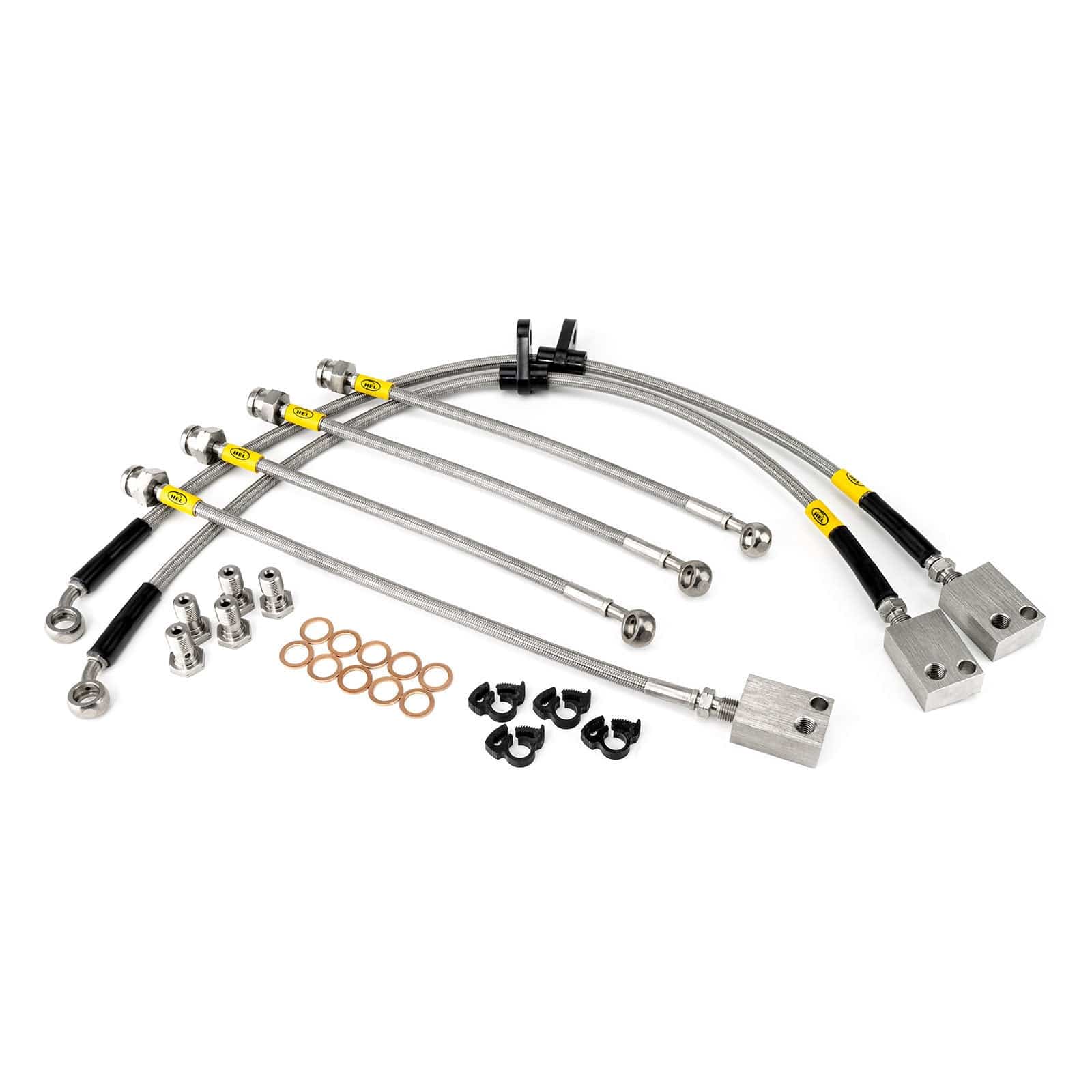 Hel Performance Braided Brake Lines - Car Honda Civic FK2 2.0 Type R 2015- Brake Lines HEL Stainless Steel Braided SR